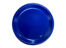 צלחת פלסטיק 10 color ארוז 18 יח' - כחול